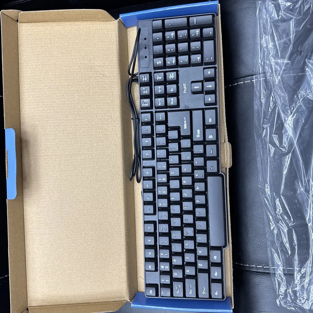 Inland ProHT USB Standard Wired Keyboard - Comfortable Design And Quiet